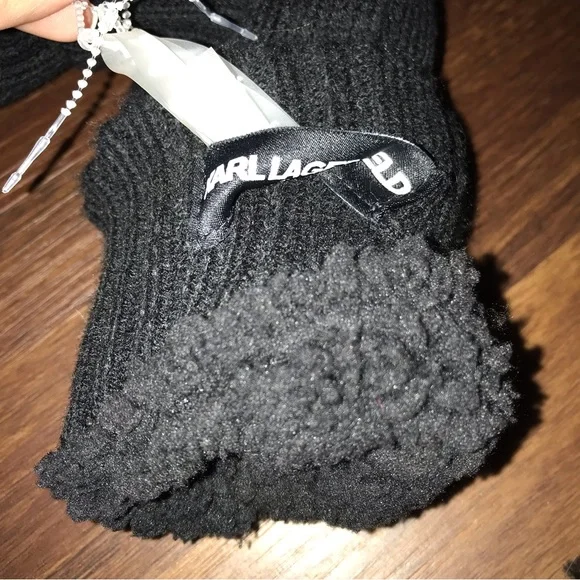 Karl Lagerfeld Apres Ski Thick & Warm Mittens Fully Lined NWT - Picture 5 of 7